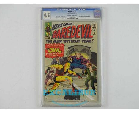 DAREDEVIL #3 (1964 - MARVEL) GRADED 4.5 by CGC - Origin and first appearance of the Owl - Jack Kirby cover with Joe Orlando a