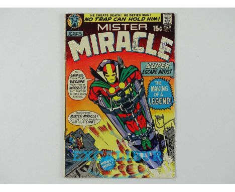 MISTER MIRACLE #1 - (1971 - DC - UK Cover Price) - First appearances of Mister Miracle and Oberon - Jack Kirby story, cover a