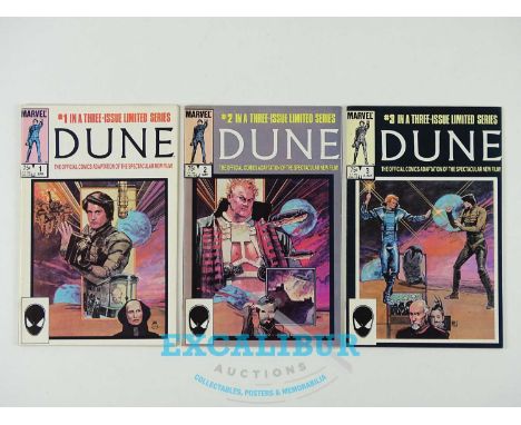 DUNE #1, 2, 3 (3 in Lot) - (1985 - MARVEL) - Includes complete Three (3) issue limited series adapting the David Lynch movie 