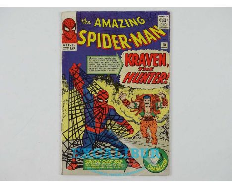 AMAZING SPIDER-MAN #15 - (1964 - MARVEL) - First appearance of Kraven the Hunter + Second appearance of the Chameleon + First