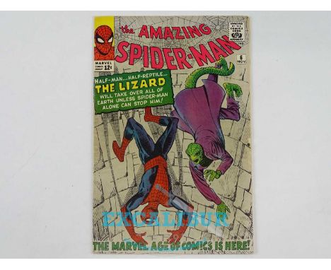 AMAZING SPIDER-MAN #6 - (1963 - MARVEL) - Origin and first appearance of the Lizard - Steve Ditko cover and interior art - Fl