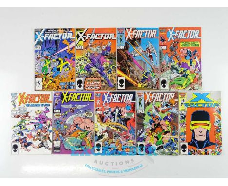 X-FACTOR #1, 2, 3, 4, 5, 7, 8, 9, 10 (9 in Lot) - (1988 - MARVEL) - Includes Origin and first appearance of X-Factor + First 