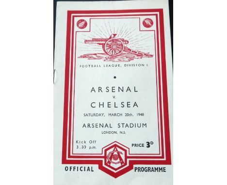 1947-48 ARSENAL V CHELSEA
20th March 1948 in very good condition&nbsp;