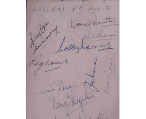 1949-50 ARSENAL AUTOGRAPH PAGE
Page of 11 autos's including Smith, Lewis, Logie, Compton, Mercer&nbsp;