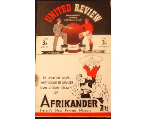1946-47 MANCHESTER UNITED V LEEDS UNITED
7th April 1947 rusty staple bleed &amp; team changes&nbsp;