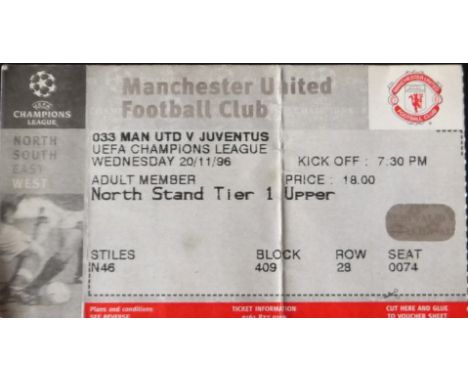 1996-97 MANCHESTER UNITED V JUVENTUS CHAMPIONS LEAGUE TICKET
Fold