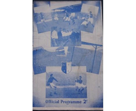 1946-47 LEEDS UNITED V ARSENAL
22nd March 1947, slight marks, a little staple rust &amp; final score noted on team page