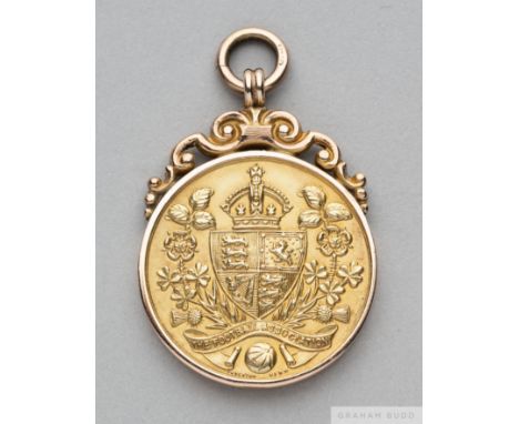 Roy Goodall 9ct gold 1929-30 F.A.Cup Runners-Up medal the obverse inscribed THE FOOTBALL ASSOCIATION, the reverse inscribed C