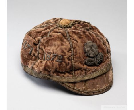 Alfred St George Hamersley an extremely rare and important England first-ever Rugby International cap, 1871-1874 the faded re