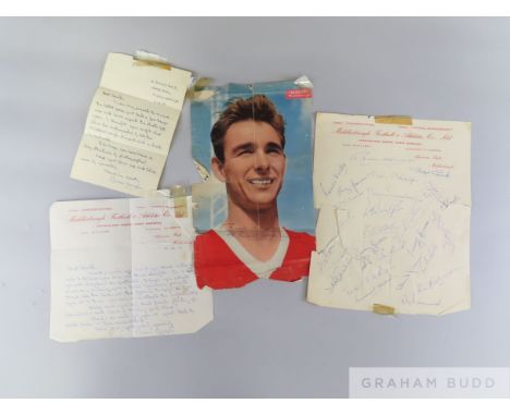 A letter written to a young supporter by Brian Clough in 1955 on Middlesborough Football and Athletic Club headed paper along