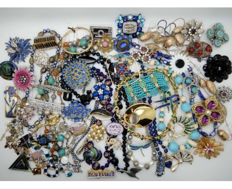 A collection of vintage and modern costume jewellery to include items by Michaela Frey, Monet, Corocraft etc Condition Report