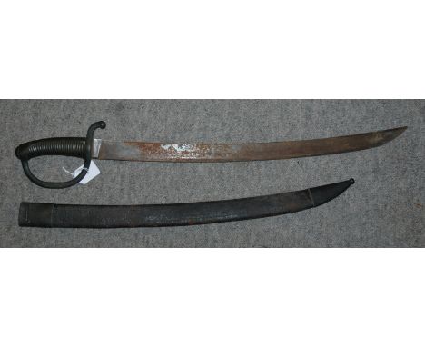 A Middle Eastern sword in scabbard Condition Report: Available upon request