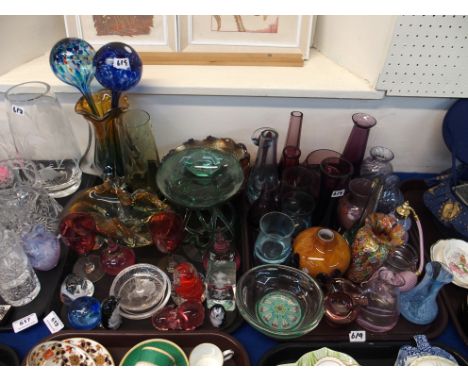 A collection of coloured art glass including Caithness, Murano, Hoglund and other items Condition Report: Available upon requ