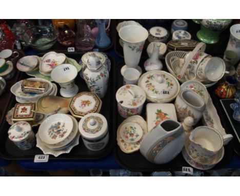 A collection of porcelain trinket boxes, dishes, vases etc including Wedgwood, Minton, Royal Crown Derby Condition Report: Av