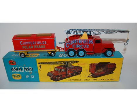 A Corgi Major No.12 Gift Set Chipperfield's Circus Crane and Truck, another example both in original boxes, four other Corgi 