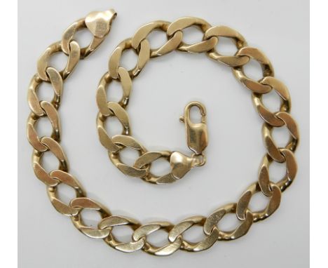 A gents large curb chain bracelet length 28cm, weight 32.9gms Condition Report: Available upon request