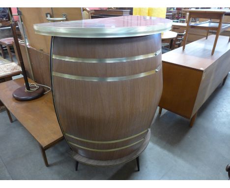 A 1960's barrel bar