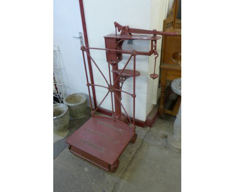 A set of cast iron/steel Avery scales, manufactured by W.T. Avery Ltd., Birmingham