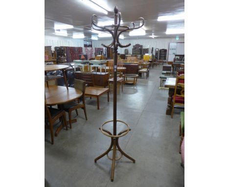 A bentwood coat stand
