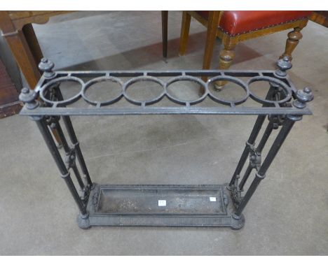 A Victorian cast iron stick stand