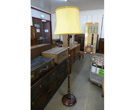 A beech standard lamp
