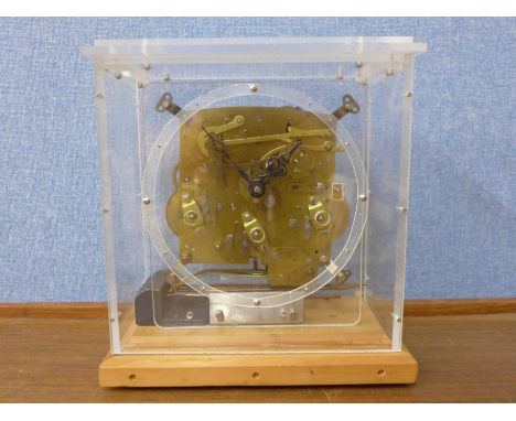 A mantel clock movement in later case