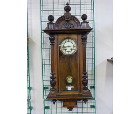 A 19th Century mahogany Vienna wall clock, dial signed James & Company, Worcester Ltd.