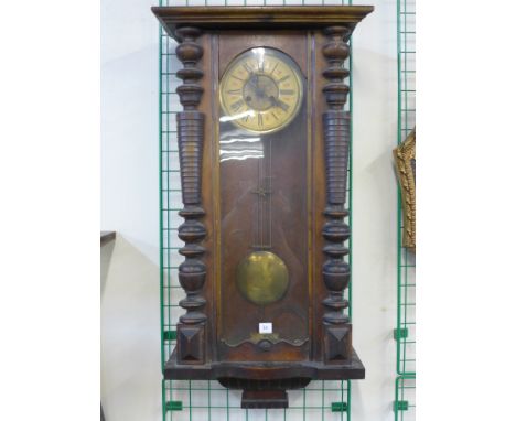A 19th Century walnut Vienna wall clock