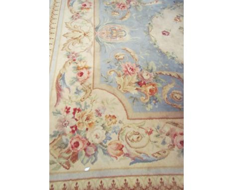 An Abusson style carpet 10ft x 9ft approximately