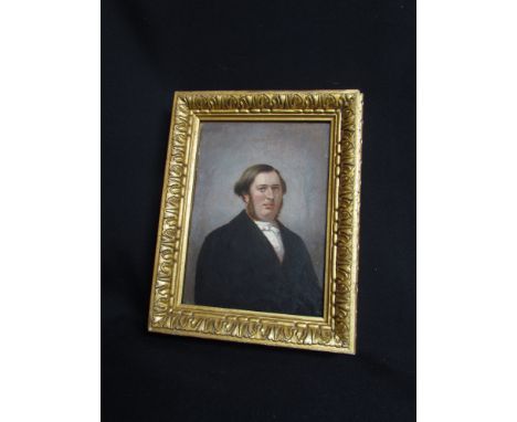 PHILIP JOHN OULESS (1817-1885) portrait of a gentleman, oil on board 22cm x 16cm