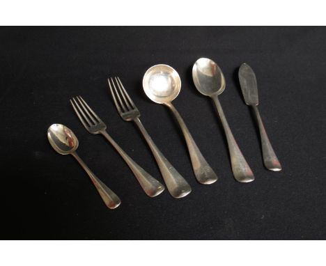 A large quantity of George Jackson & David Fullerton - Josiah Williams & Co silver dinner and dessert cutlery, London 1902, r