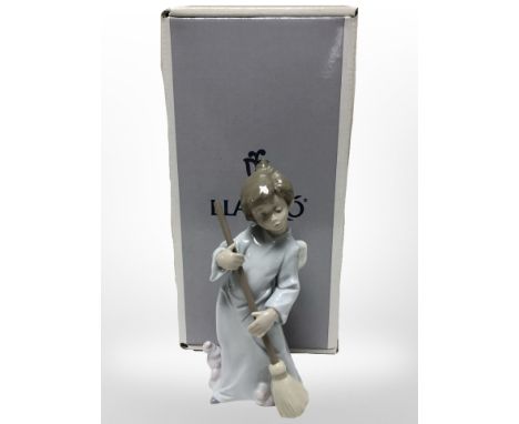 A Lladró figure 5726 'Sweep Away the Clouds', with original box. 