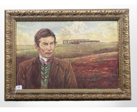 James Cross : Portrait of a Lester Piggot, pastel on board, 73cm x 48cm. 