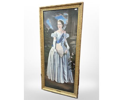 Bert Bainbridge : Portrait of Queen Elizabeth II, oil on canvas, 69 cm x 166 cm. 