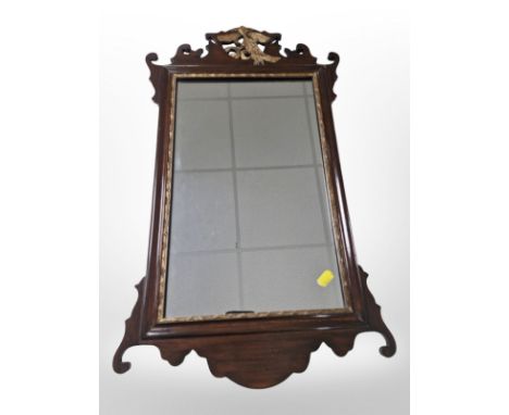 A Chippendale style mirror, height 69 cm