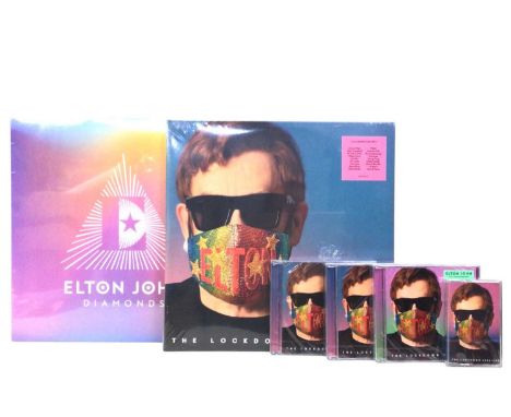 ELTON JOHN, THE LOCKDOWN SESSIONS ALBUM  three CDs and three cassettes (all unopened), and two signed CD inserts and an unope