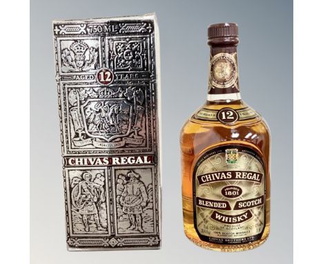 Chivas Regal, 12 year old blended Scotch, 75cl, boxed.