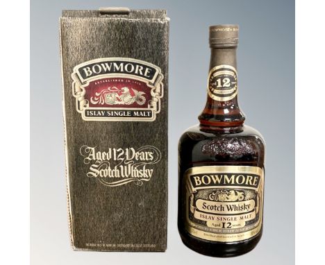 Bowmore Islay single malt Aged 12 years Scotch Whisky, 75cl, boxed.