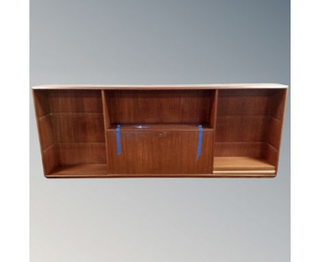 A mid century Danish teak secretaire shelf