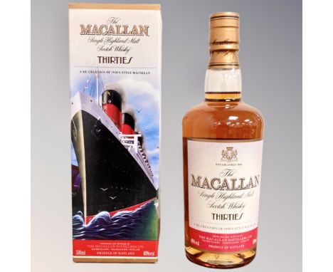 The Macallan single Highland malt Scotch Whisky 'Thirties', 500ml, boxed.