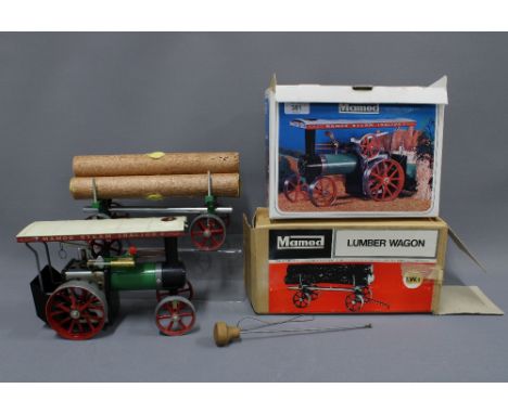 Mamod Lumber Wagon and a Mamod Steam Tractor, both with original boxes  (2) 