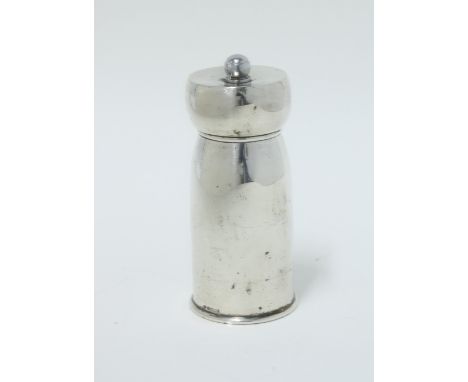 Silver pepper grinder, Sheffield 2001, 12cm 