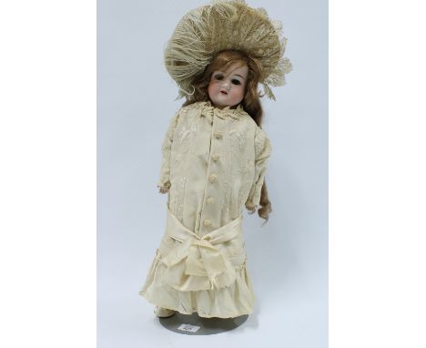 Early 20th century Armand Marseille bisque head doll, AM370, 52cm long 
