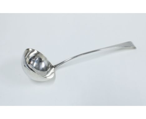 18th century silver ladle, Old English pattern, London circa 1760's, 34cm 