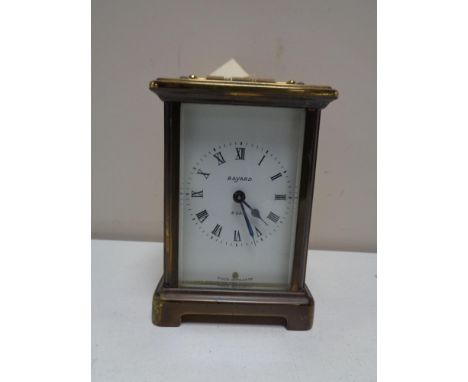 A brass cased carriage clock by Bayard of France 