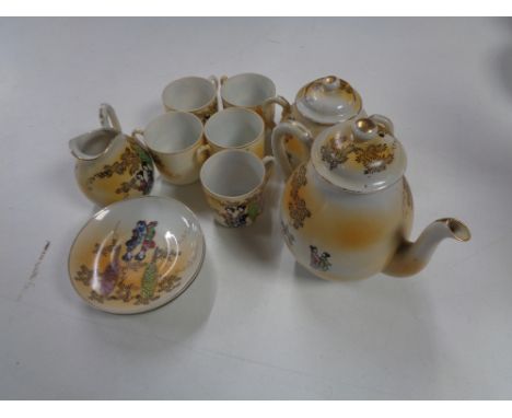 A thirteen piece Japanese eggshell tea service 