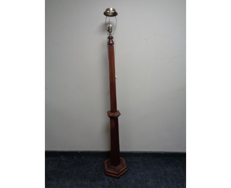 A hexagonal Art Deco standard lamp (continental wiring) 