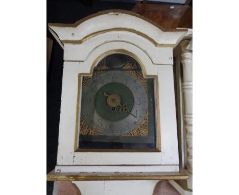 An antique Danish wall clock by Jensen in a painted case  