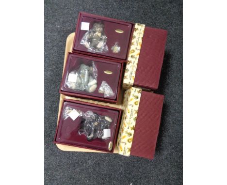 Five boxed Steiff Collection by Enesco teddy bears of the year 