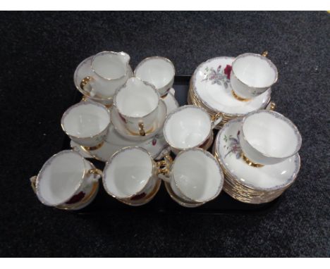 A tray of forty two piece Royal Stafford roses to remember tea service 